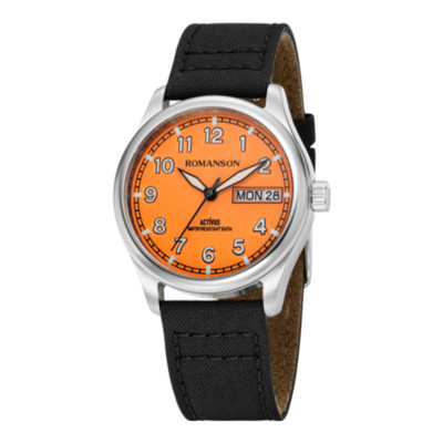 Romanson Actios Cityboy 39.5 Orange Dial Watch RWALFM3BF015WHYE0