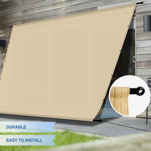 10' Replacement Pergola Shade UV Block Cover Panel w/ Rod Pocket for Yard Garden - Imagen 39 de 55