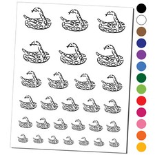 Coiled Snake Forked Tongue Temporary Tattoo Water Resistant Set
