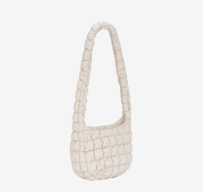 COS Quilted Messenger Bag Beige 1186984002/1213736002 | eBay 