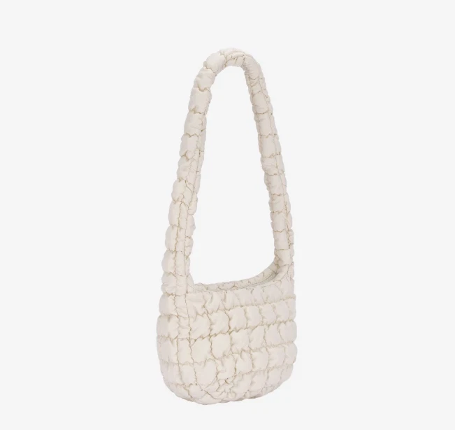 COS Quilted Messenger Bag Beige 1186984002/1213736002 | eBay