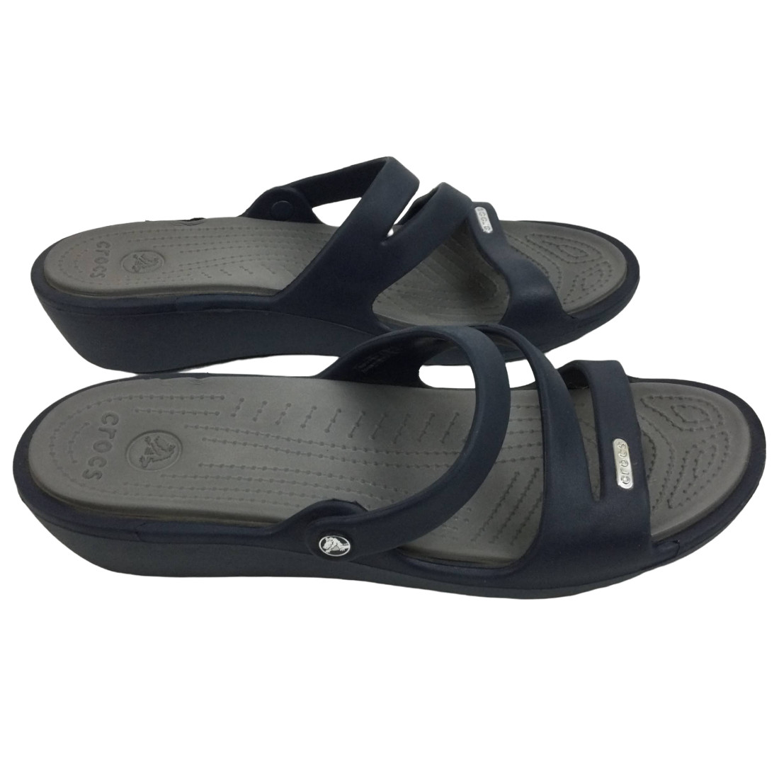 Crocs Patricia Wedge Slide Comfort Sandals Womens Blu… Gem