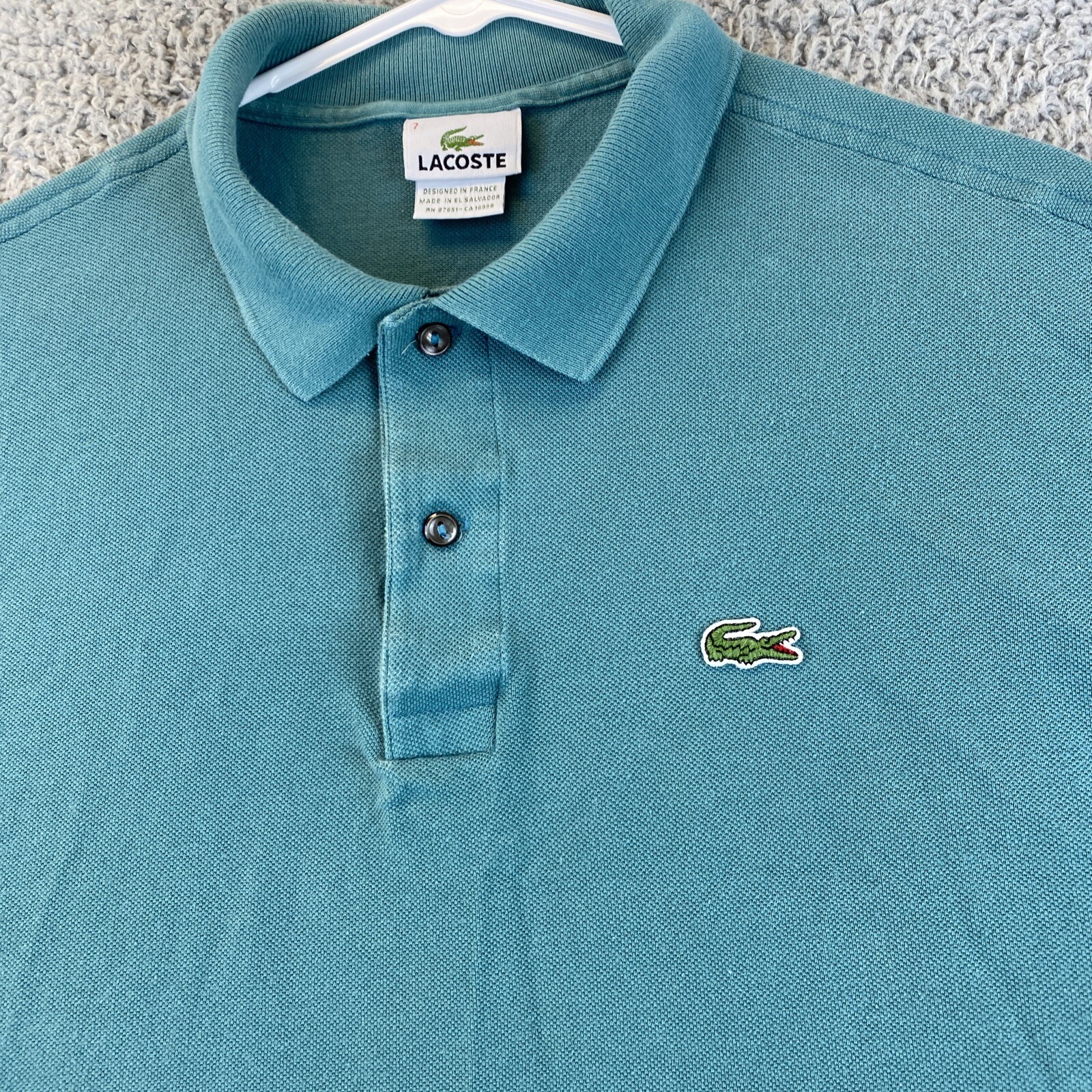 Lacoste Men's Classic Polo Shirt Green Brand EU 7 US … Gem