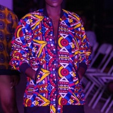 Ankara African Printed Bomber Jacket SMALL