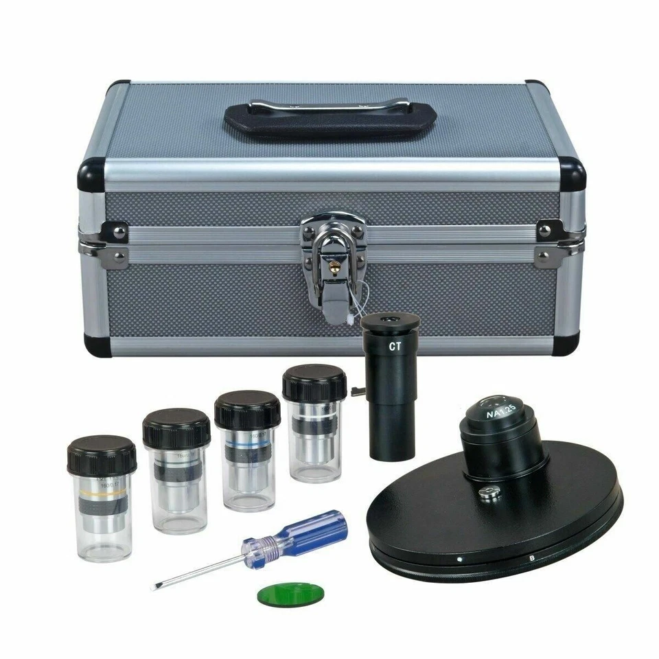 Microscopio LED de contraste de fase OMAX 40X-2000X cámara de 3,0 MP + objetivos de fase PLAN Foto 4 de 4