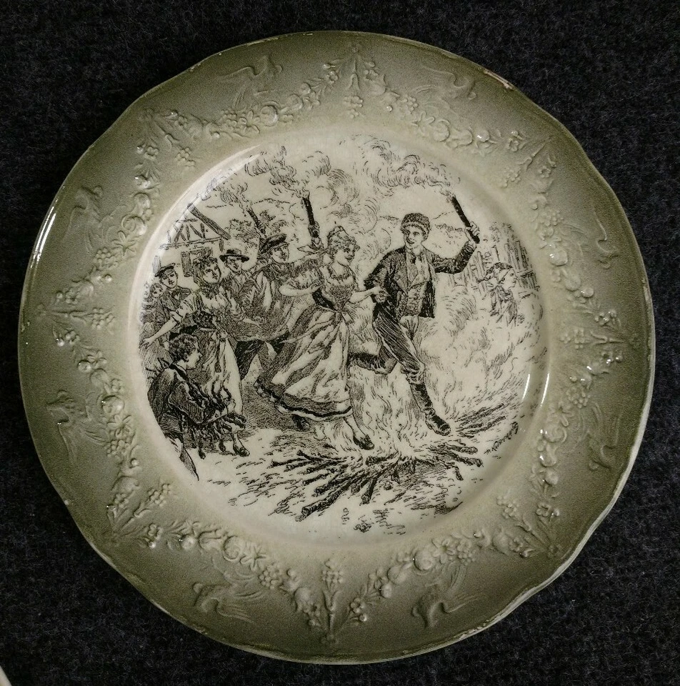 Lot 3 assiettes Lunéville K&G Scènes Alsaciennes - Photo 3/4