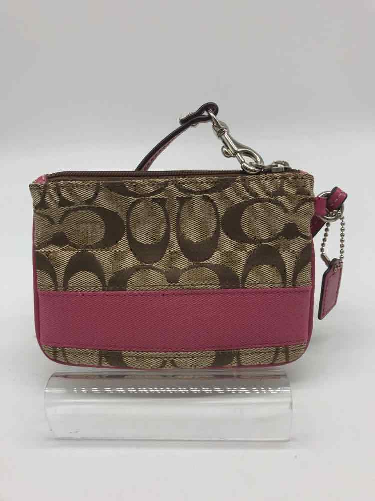 Pre-Owned Coach Brown Monogram Wristlet Wristlet