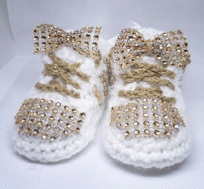 gold baby sneakers