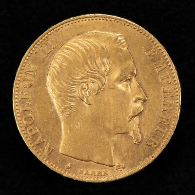 1856 A France 20 Francs Gold Coin - Napoleon III - KM 781.1