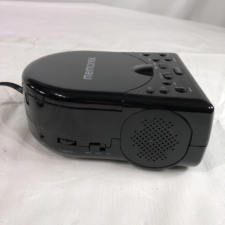 Memorex Snooze Sleep Functions Alarm Clock AM/FM Radio CD Player MC7223 Tested - Image 3 of 4