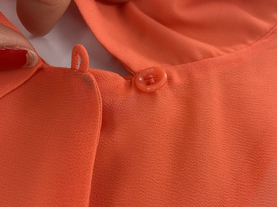 Vintage Pendleton Women's Button Up Shirt Size 14 Color Peach - Image 4 of 4