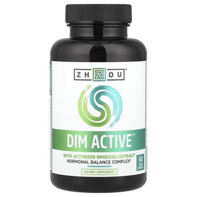 Zhou Nutrition DIM Active Activated Broccoli Extract 60 Veg 60 Veg Capsules