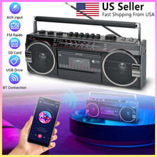 Cassette Radio Player MP3 Recorder AM/FM/SW/SD Retro Portable Bluetooth Audio