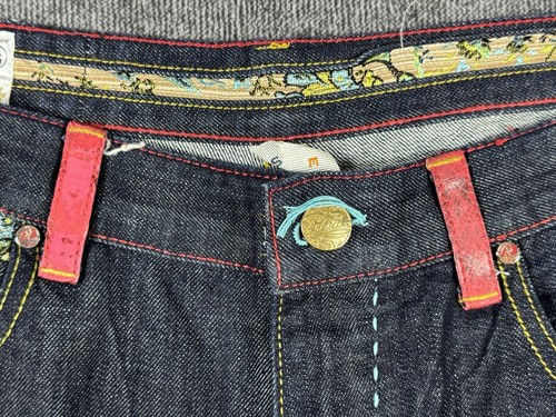 Parish Health Wealth Wisdom Men's Button Fly Embellished Denim Jeans Size 36X32 - Picture 8 of 24