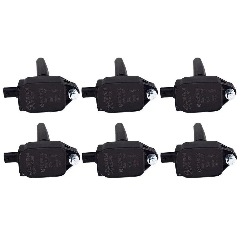 6 Pack Mopar Ignition Coils & Spark Plugs For Chrysler Jeep Dodge Ram 3.6L UF648 - Image 3 of 4