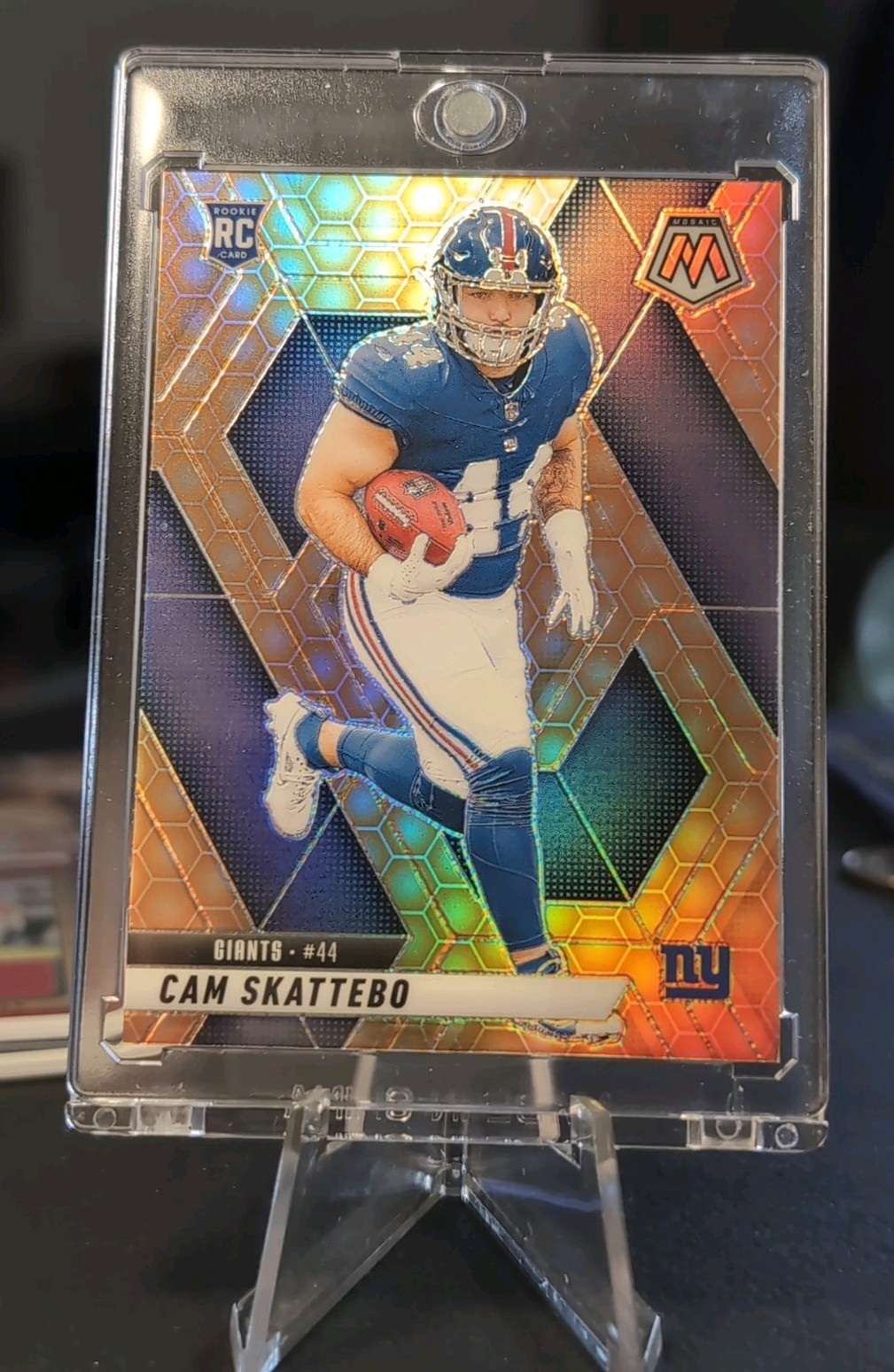 2025 Panini Mosaic Football 305 Cam Skattebo RC Honeycomb Prizm Case Hit Giants