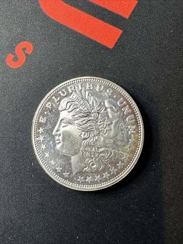 Vintage Morgan 1 Troy Ounce .999 Fine Silver Round Trade Unit 31.1 grams Oz (B)