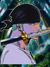 Anime One Piece Roronoa Zoro 6" High Quality Vinyl Sticker