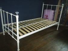 Laura Ashley Princess Bed. 3ft Single Sprung Base. Girls Pretty Metal Frame Bed.
