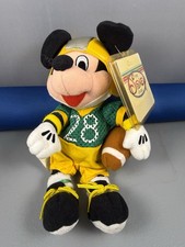 FOOTBALL MICKEY 1990s Disney Store 9  Bean Bag Plush Football Mickey Mouse