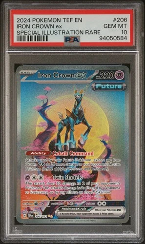 2024 POKEMON TEF EN-TEMPORAL FORCES #206 IRON CROWN EX SAR PSA 10 GEM MINT