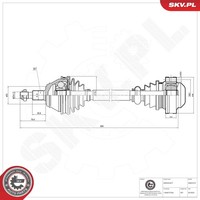 Antriebswelle Esen SKV 40SKV275 FüR VW Bora Variant 1J6 1 1J2 Golf 4 1J5 1J1 Van