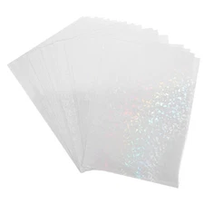 30 Pcs Holographic Window Film Sticker Paper Clear Glossy Cold Laminating