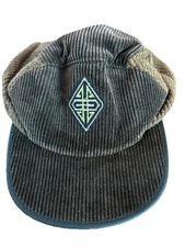 Vintage Hat Corduroy And Sweater  Material Winter Brown Cap Lined