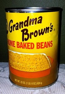 Grandma Brown's Home Baked Beans *NEW*  22 OZ Mexico NY Can Vintage