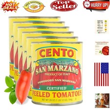 Authentic Certified San Marzano Whole Peeled Tomatoes - 6 Pack, 28 oz