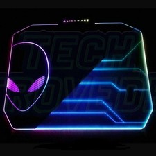 LED Mouse Pad Alienware 10 Colour  PC Gaming Desk Computer Desktop Mousepad