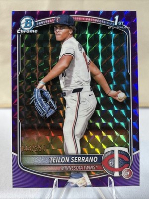 2025 Bowman Chrome #BCP-188 Teilon Serrano Purple Geometric #/250 Twins