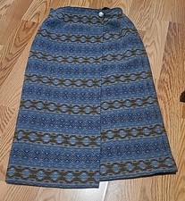 Vintage Pendleton 100 Wool Wrap Skirt Southwestern Aztec USA Size 14