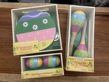 Instruments for Children- Tambourine, Maraca Set, Egg Shakers- for Easter Basket