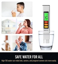 2025 Upgraded 4-In-1 Turbidity TDS Meter – Digital Water Tester for TDS, EC &...
