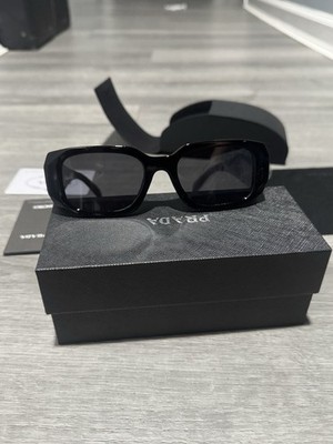 Men s Prada Designer Glasses Black With Authentication Card And Glasses Cleaner