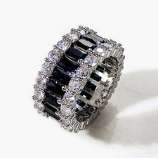 Princess Diana Inspired Luxury Multi-Row Zircon Ring 925 Women Jewellery