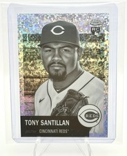 2022 TOPPS CHROME PLATINUM BLACK & WHITE MINI DIAMONDS TONY SANTILLAN RC #220