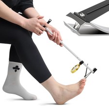 Long Handled Toenail Clippers Wide Jaw Opening, Free Bending, for Thick Nails, f