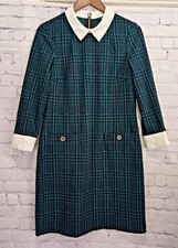 Tommy Hilfiger Dress Womens 8 Plaid Houndstooth Preppy Academia Office Zip