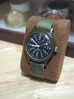 Vintage Timex MacGyver Camper Military Field Watch 35mm Green Manual Wind Runs