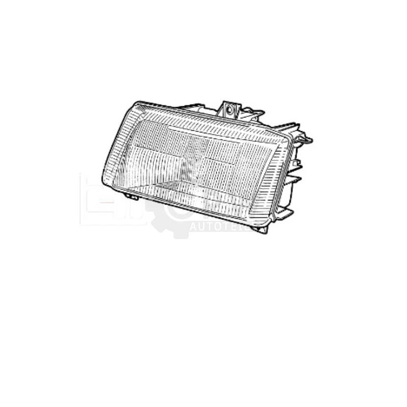 Faro proiettore anteriore sinistro destro H4 per vw caddy ii cassone 9k9a polo variant 6kv5 - Immagine 3 di 3