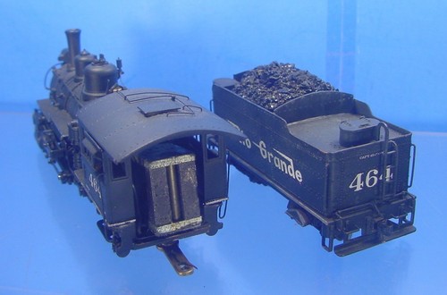 BD HOn3 BRASS PACIFIC FAST MAIL PFM D&RGW K-27 2-8-2 STEAM LOCOMOTIVE #464 NICE! - Picture 6 of 15