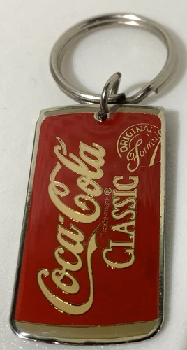 Vintage 1987 Coca Cola Classic Coke Keychain Original Formula