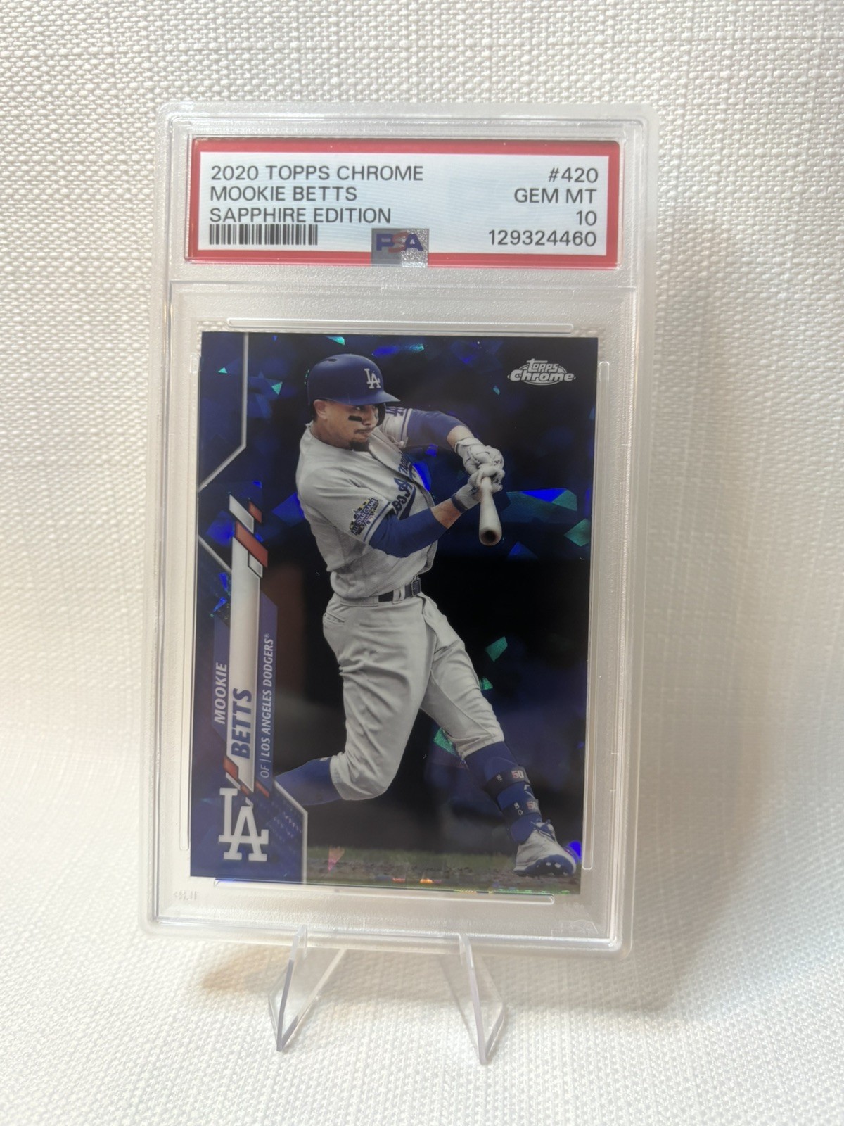 2020 Topps Chrome Sapphire Edition Mookie Betts #420 PSA 10 GEM MT