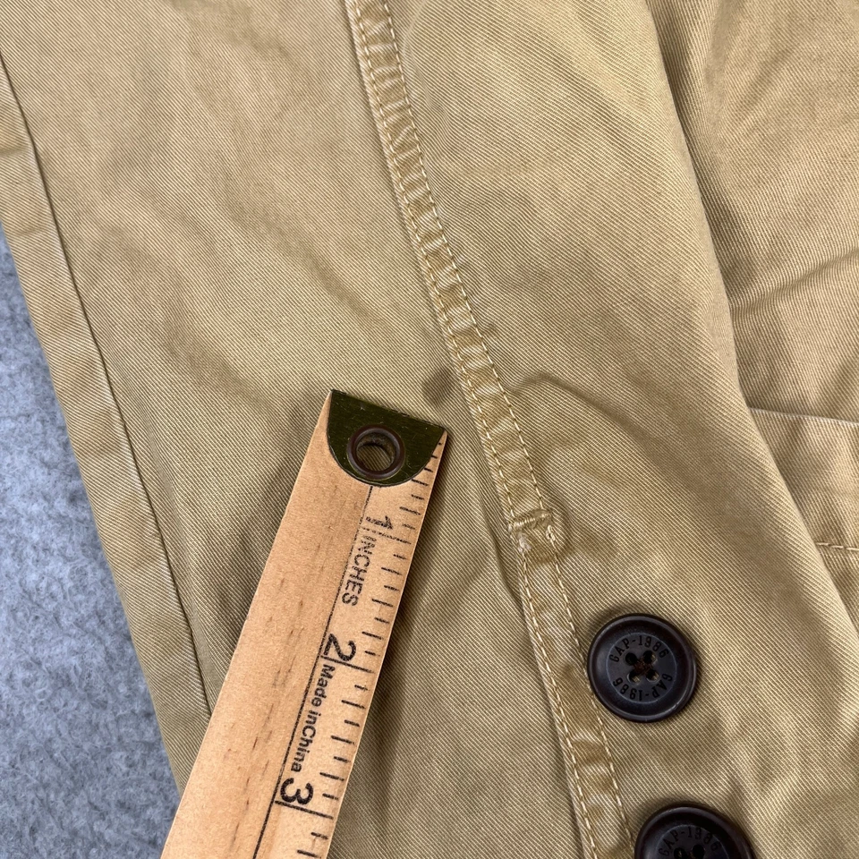Abrigo Gap Niños 3 Botones Juvenil XL Beige Lona Bolsillos Informal Clásico Foto 3 de 4