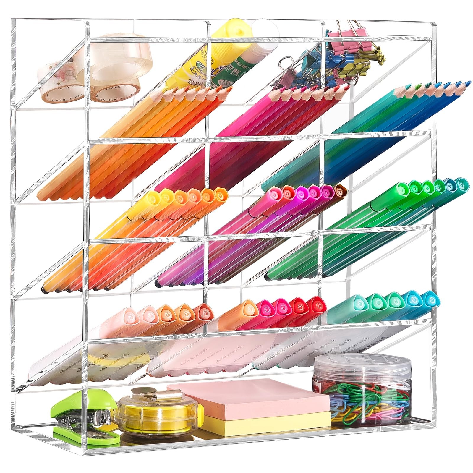 With 13 Compartments, Clear...