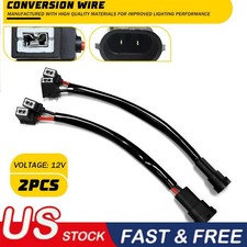 Conversion Wire H11 to H1 Two Harness Head Light High Beam Adapter Socket Plug