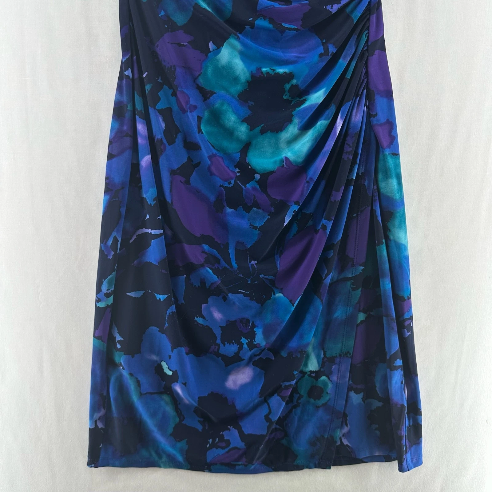 VETEMENTS Abito Lauren Ralph Lauren 2 tubino finto avvolgente lunghezza ginocchio floreale senza maniche blu