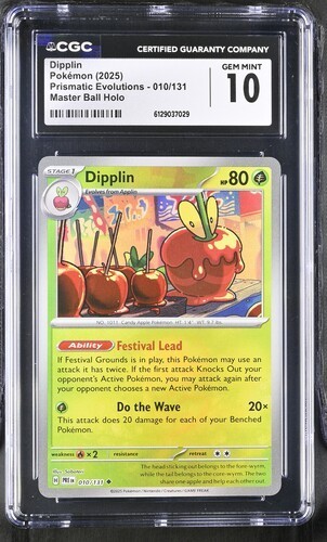 Dipplin *CGC 10* Master Ball Holo *Prismatic Evolutions* #10 * Pokemon